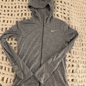 Nike Women's Heathered Gray Full-Zip Hoodie